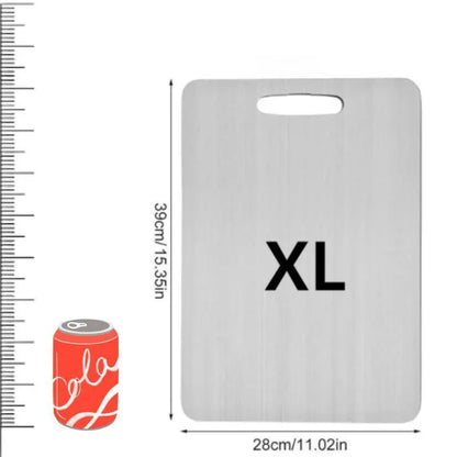 Stainless Steel Cutting Board Durability, Double Sided 304Stainless Non StickChopping Cutting Board for Meat Fruit&Vegetable,Durable Chopping Board, Kitchenware,(Thinand Light Cutting Board 11.02in x15.35in)Lightweight