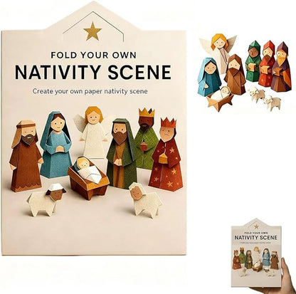 DIY Paper Nativity Scene – Jesus Birth Story Foldable Paper Craft