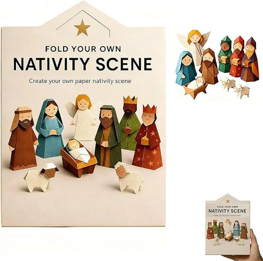 DIY Paper Nativity Scene – Jesus Birth Story Foldable Paper Craft