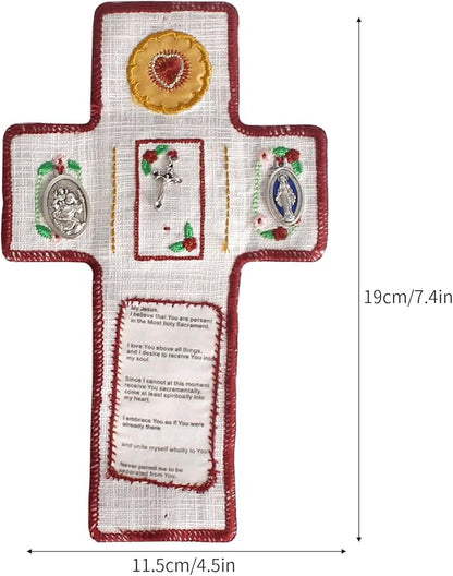 Handmade Catholic Red Pocket Altar for Daily Prayer