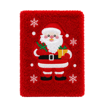Christmas Plush Notebook – A5 Fuzzy Holiday Journal