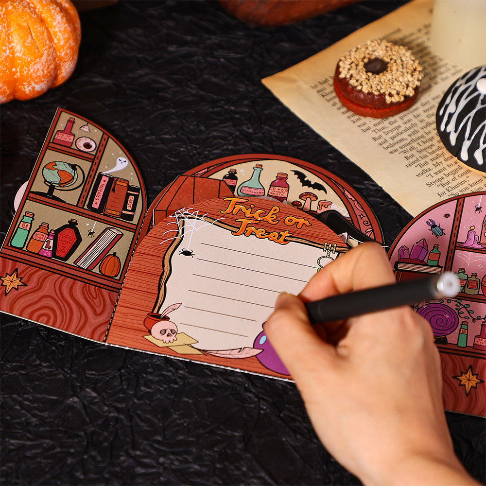 Halloween 3D Pop-Up Card – Spooky Pumpkin & Cat Greeting Card