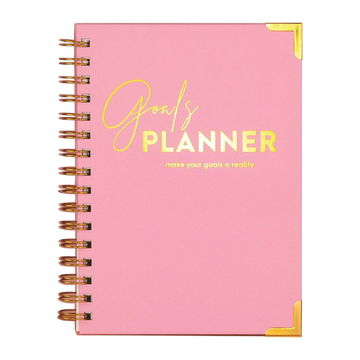 Goals Planner Notebook – Hardcover Spiral-Bound Journal for Daily Planning & Goal Setting