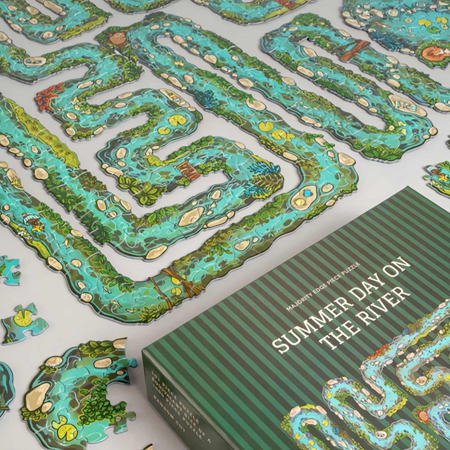 Summer Day on the River – 408 Edge Pieces Puzzle (Out of 512)