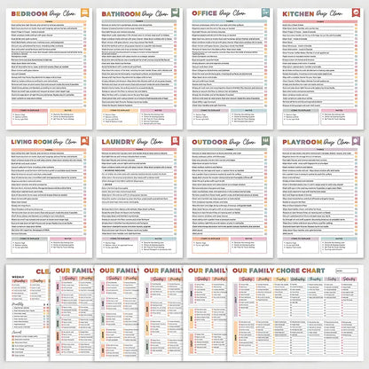 【ADHD Cleaning Planner】 A4 Size Daily Schedule & Checklist Notebook for Home Office & Dorm Use Durable Cover Smooth Pages Office Stationery Essential - Plannerbook