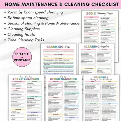 【ADHD Cleaning Planner】 A4 Size Daily Schedule & Checklist Notebook for Home Office & Dorm Use Durable Cover Smooth Pages Office Stationery Essential - Plannerbook