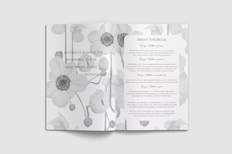 Mom, I Want to Hear Your Story: A Mother's Guided Journal To Share Her Life & Her Love