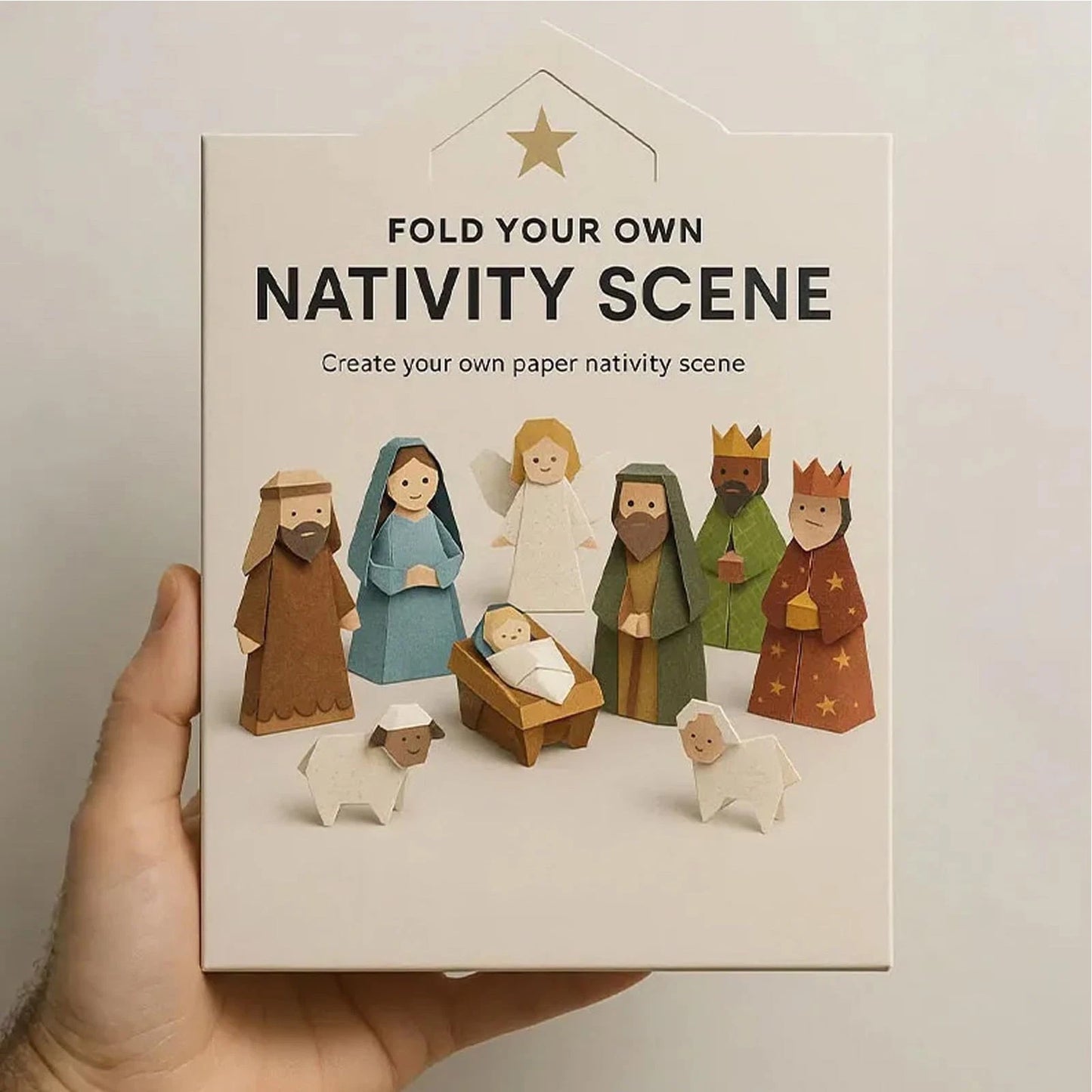 DIY Paper Nativity Scene – Jesus Birth Story Foldable Paper Craft
