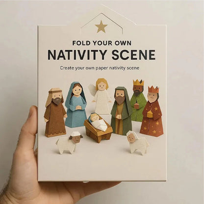 DIY Paper Nativity Scene – Jesus Birth Story Foldable Paper Craft