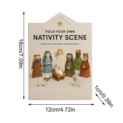 DIY Paper Nativity Scene – Jesus Birth Story Foldable Paper Craft